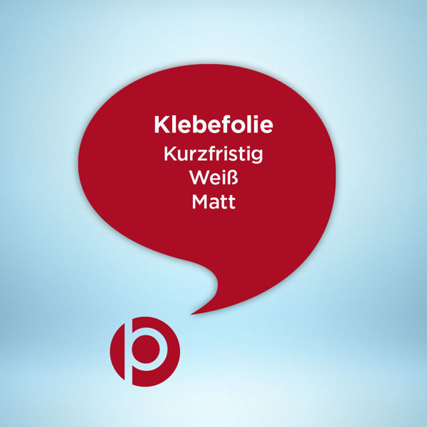 Klebefolie Kurzfristig Weiß Matt Freier Konturschnitt