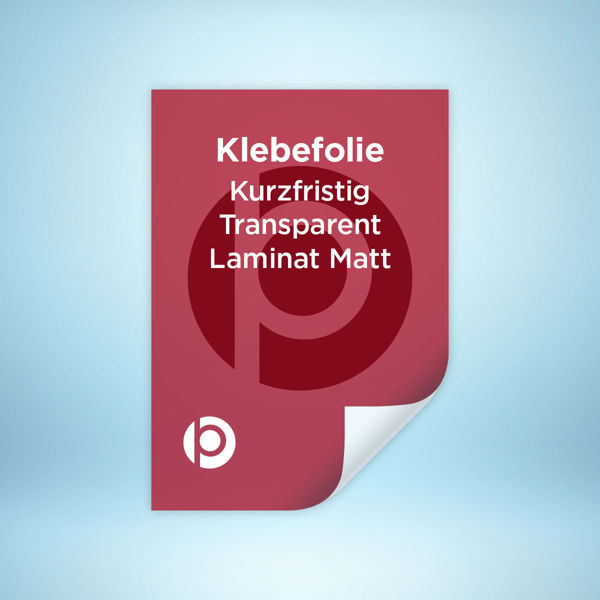 Klebefolie Kurzfristig Transparent Laminat Matt