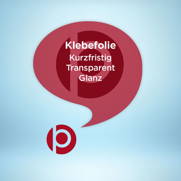 Klebefolie Kurzfristig Transparent Glanz Freier Konturschnitt